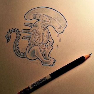 Illustration for article titled Artists pay tribute to H.R. Giger via the medium of weeping xenomorphs